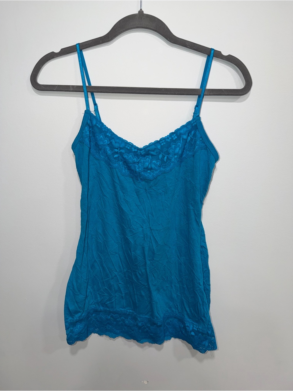 Maurices Teal Lace-Trim Camisole Top